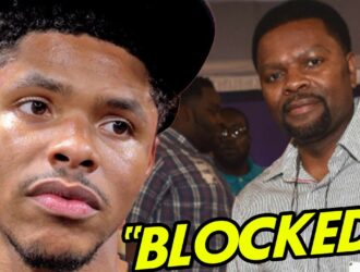 Shakur Stevenson and J. Prince in the "BLOCKED!!" thumbnail from the viral Haney-Stevenson video