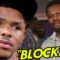 Shakur Stevenson and J. Prince in the "BLOCKED!!" thumbnail from the viral Haney-Stevenson video