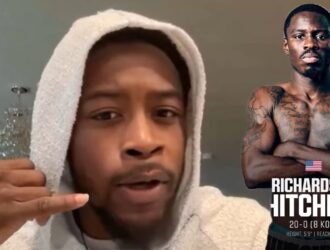 Keyshawn Davis speaking on AKHi TV about Richardson Hitchins never signing their fight contract
