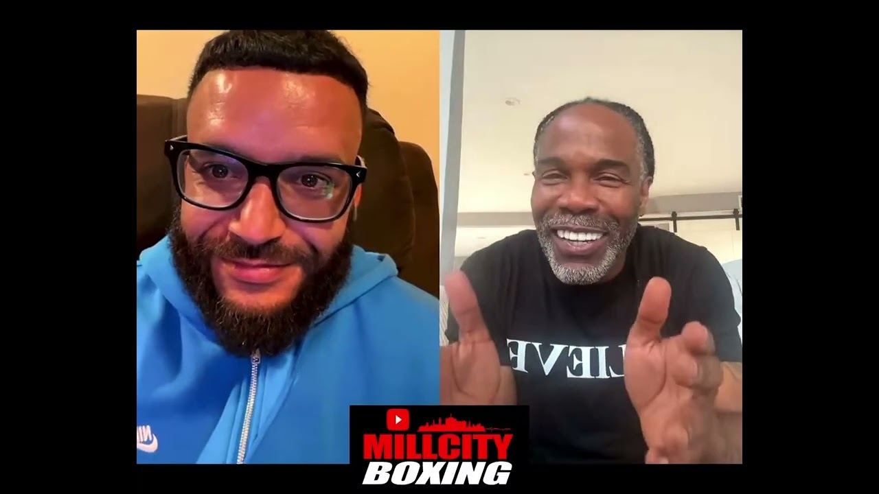 Floyd Schofield Sr on a video call with the Mill City Boxing host