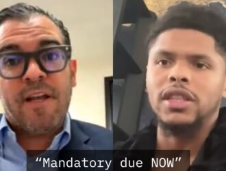 AKHi TV video still on the WBO ordering Shakur Stevenson to fight mandatory Raymond Muratalla next