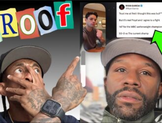 Floyd Mayweather and Ryan Garcia on FaceTime as Garcia announces they agreed to fight at 147 for the WBC welterweight title