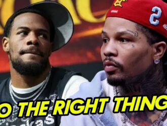 Gervonta Tank Davis pictured in the Fannon Boxing thumbnail reporting he has picked a Lamont Roach rematch over George Kambosos for his return
