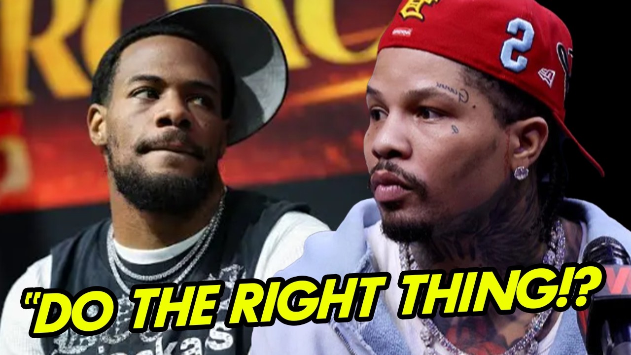 Gervonta Tank Davis pictured in the Fannon Boxing thumbnail reporting he has picked a Lamont Roach rematch over George Kambosos for his return